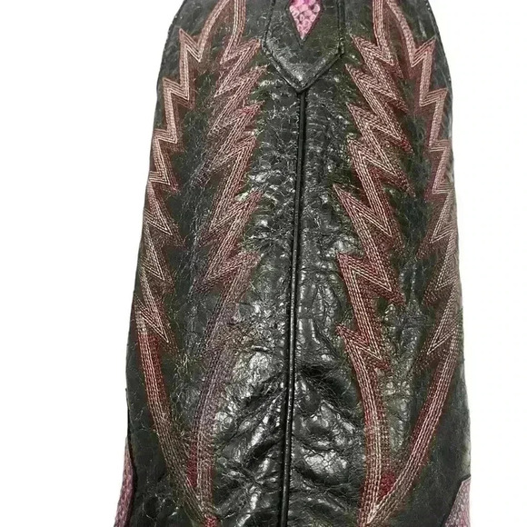 Johnny Ringo Women’s Marble Exotic Pink Black Cowgirl Western Boots Size 9.5 B - Picture 10 of 16